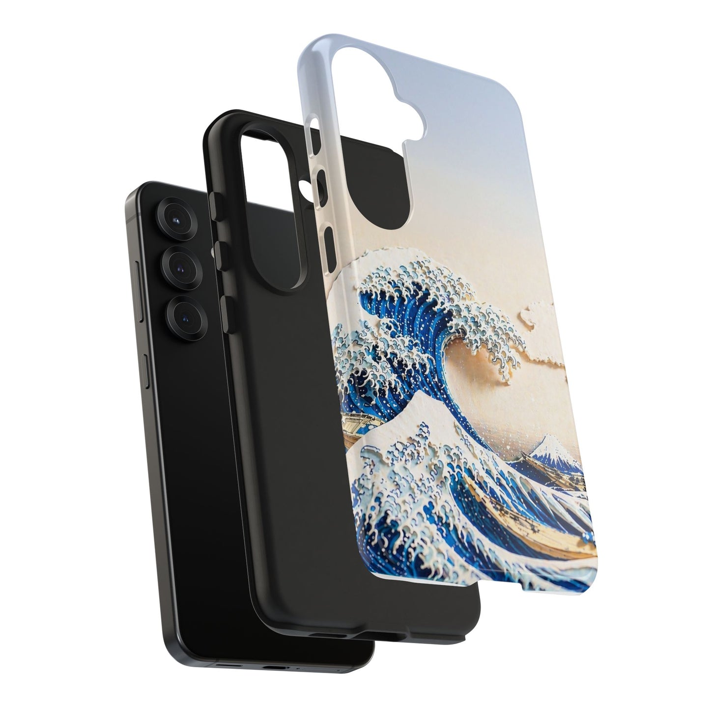 Japanese Great Wave Morning Glow Phone Case | Hokusai 3D Art | Edo Era Masterpiece