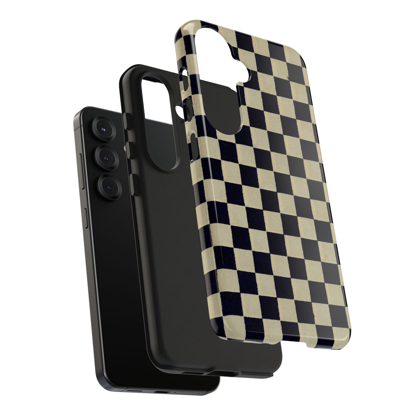 Ichimatsu Check Phone Case | Japanese Chiyogami Art | Taisho Modern Design 1926
