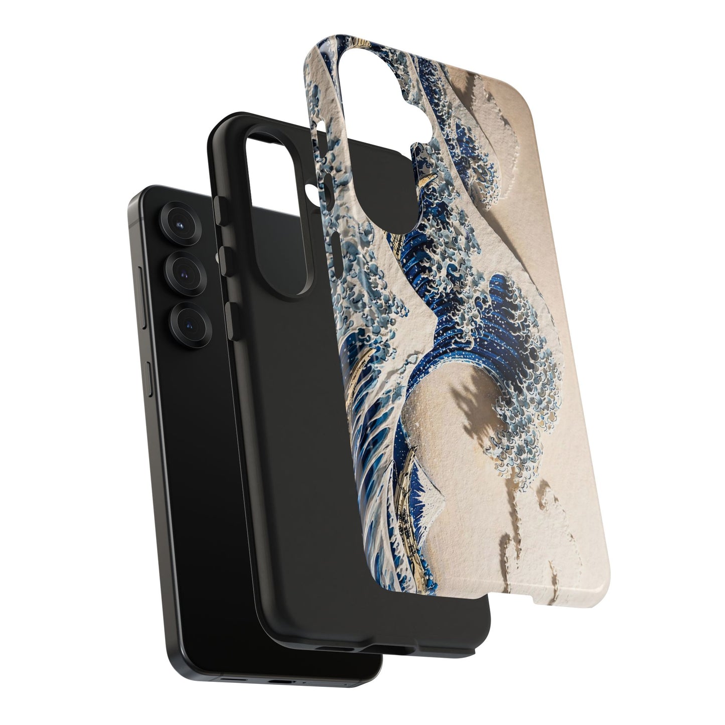 Great Wave 3D Embossed Tough Phone Case – Hokusai Japanese Art