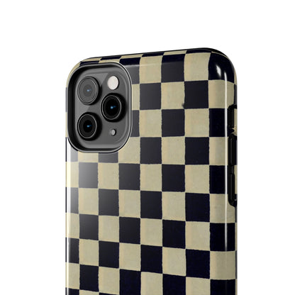Ichimatsu Check Phone Case | Japanese Chiyogami Art | Taisho Modern Design 1926