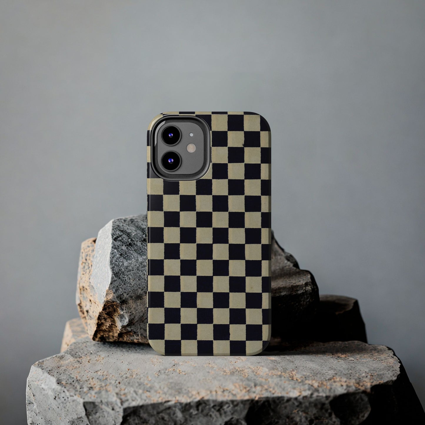 Ichimatsu Check Phone Case | Japanese Chiyogami Art | Taisho Modern Design 1926