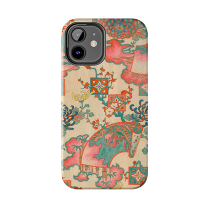 Meiji Era Fan & Chrysanthemum Phone Case | 1901 Zuan Hyakushu | Japanese Art