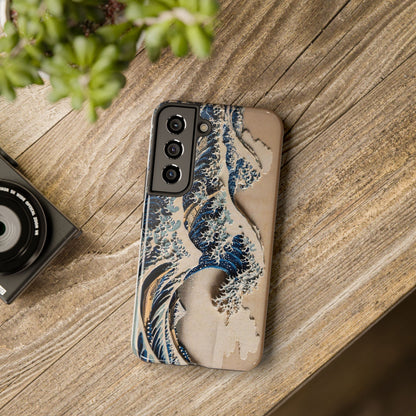 Great Wave 3D Shadow Relief Tough Phone Case – Hokusai Japanese Art