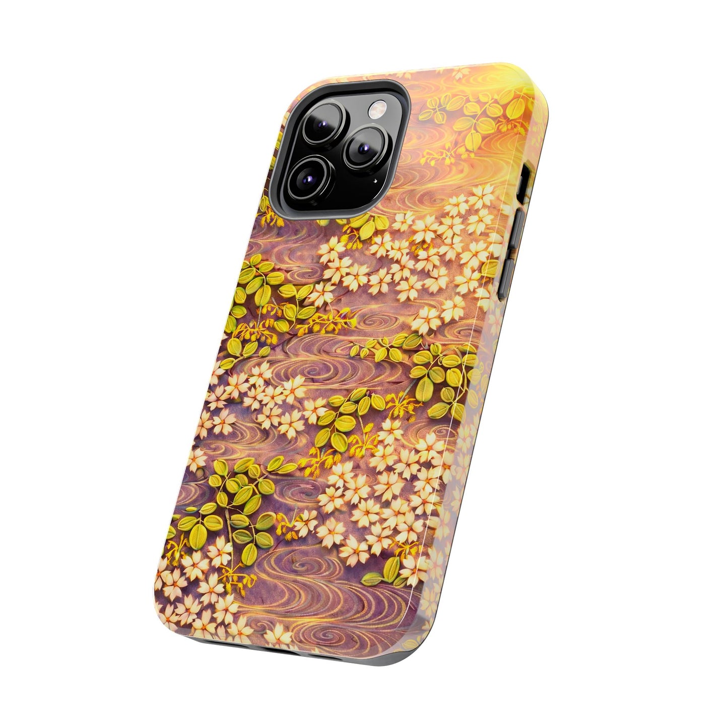 Sakura River Morning Light Phone Case – Japanese Chiyogami Inspired