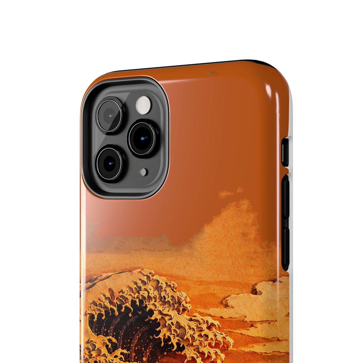Japanese Great Wave Sunset Phone Case | Hokusai 3D Art Sunset Glow | Edo Era Masterpiece