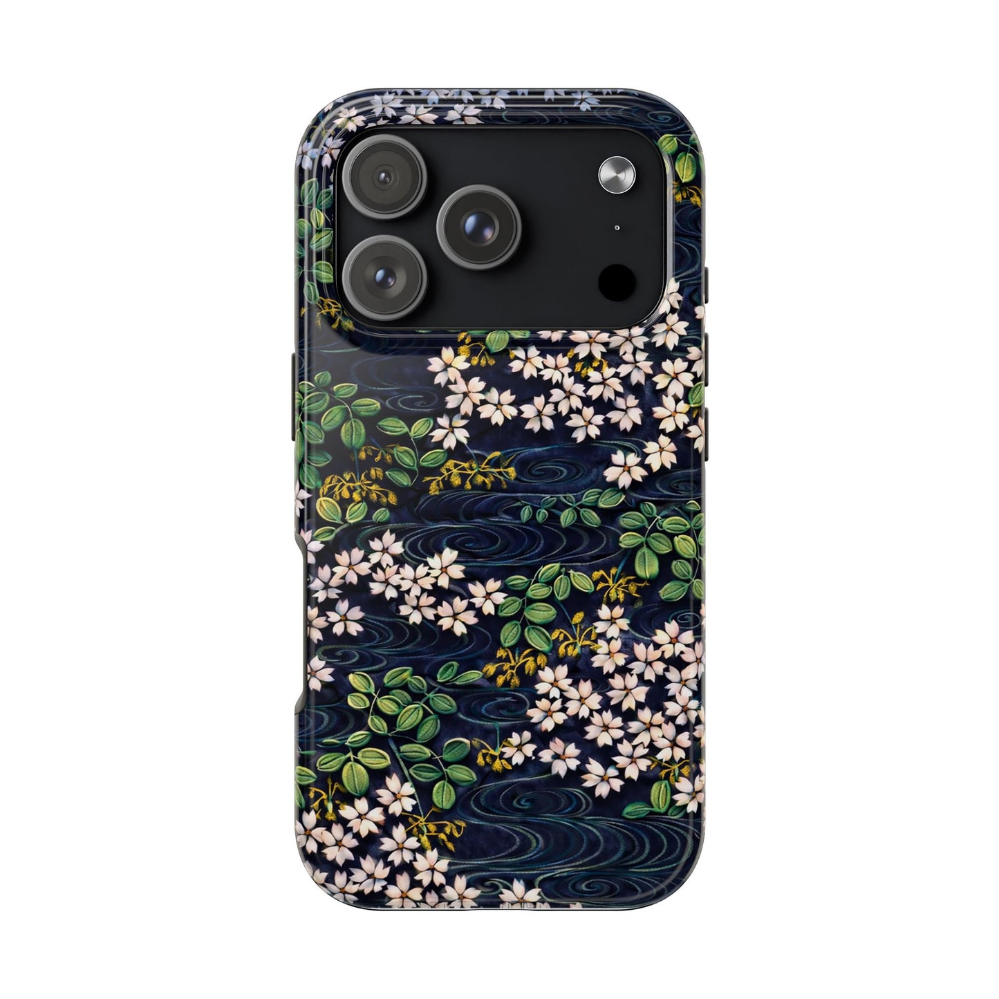 Sakura River Night Phone Case – Japanese Chiyogami Inspired Design