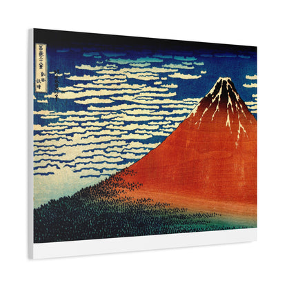Red Fuji Canvas Print - Hokusai Fine Wind Clear Morning Japanese Ukiyo-e Wall Art