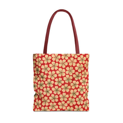 Meiji Era Sakura Blossom Tote Bag | "Chiyogami Mihon" Japanese Archive Art | Red & White Floral