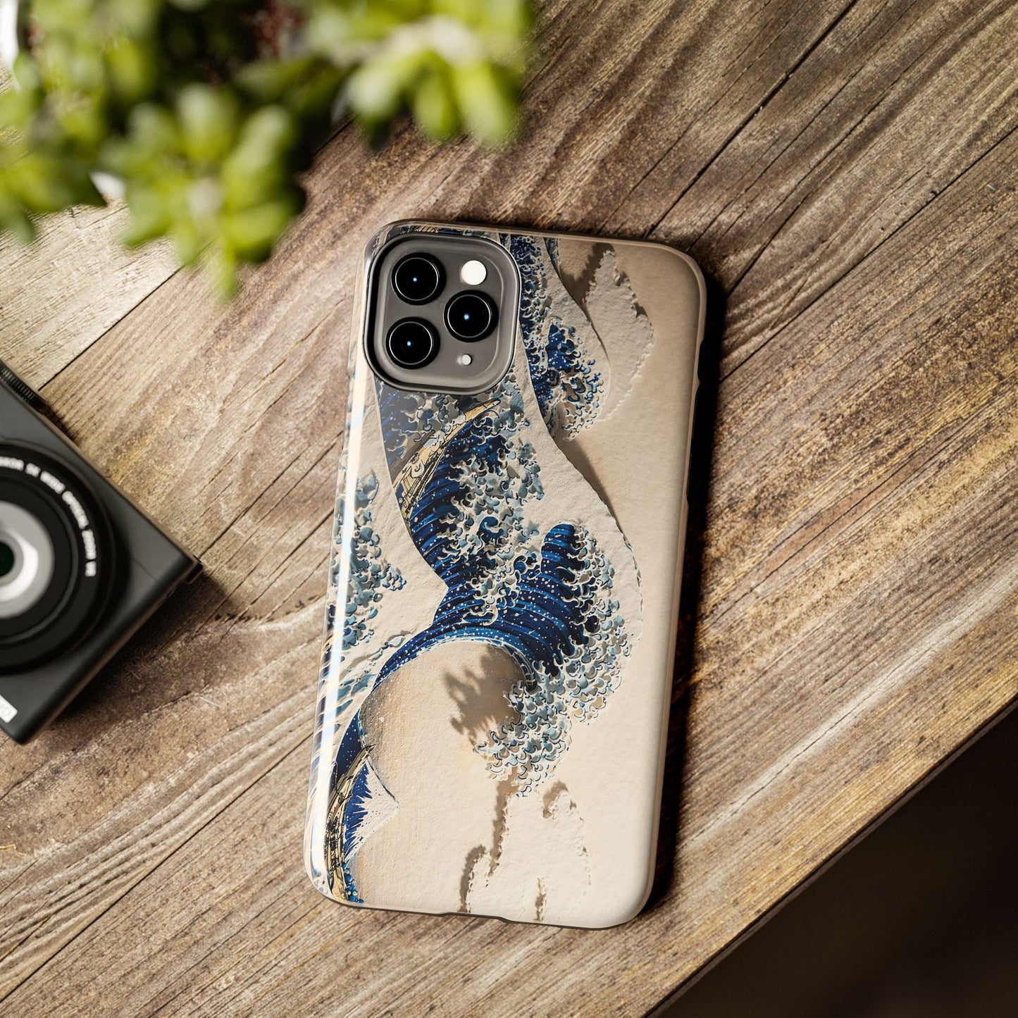 Great Wave 3D Embossed Tough Phone Case – Hokusai Japanese Art