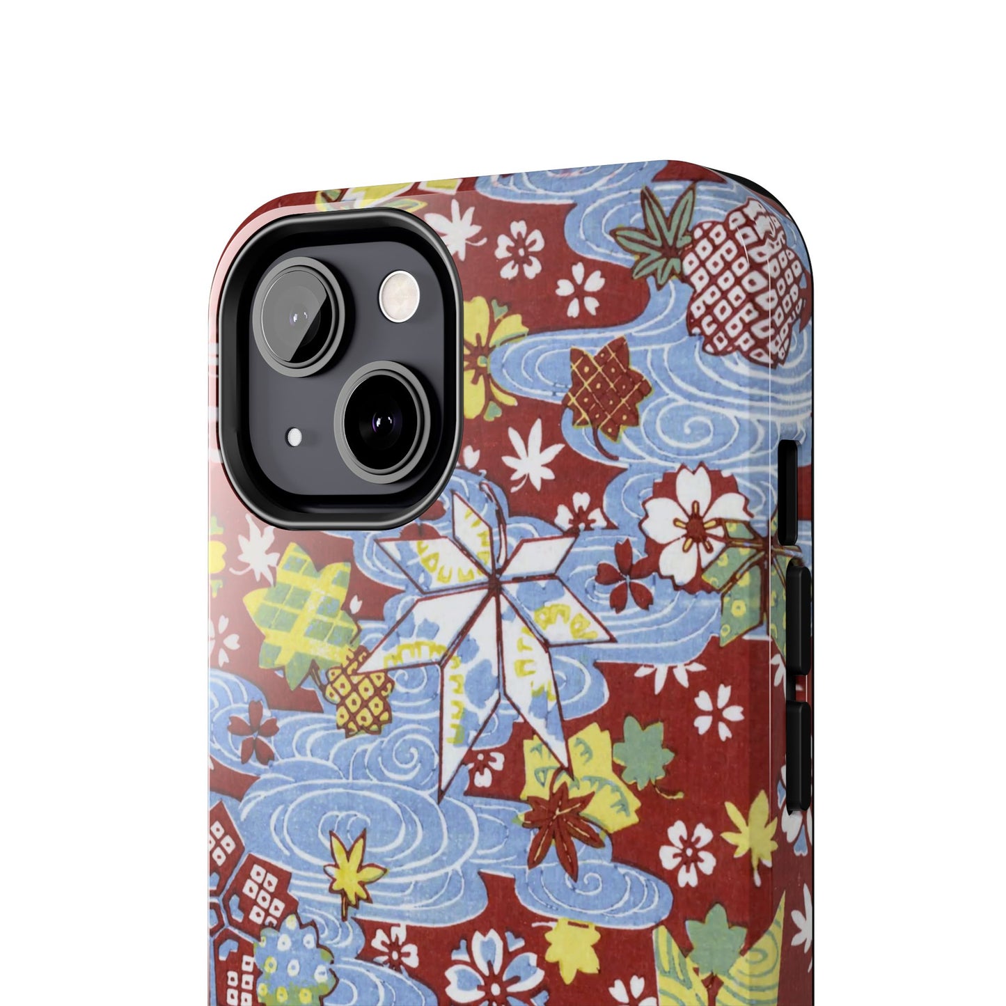 Taisho Umbrella Tales | 1926 Sakura, Momiji & Flowing Water Phone Case | Vintage Chiyogami Art
