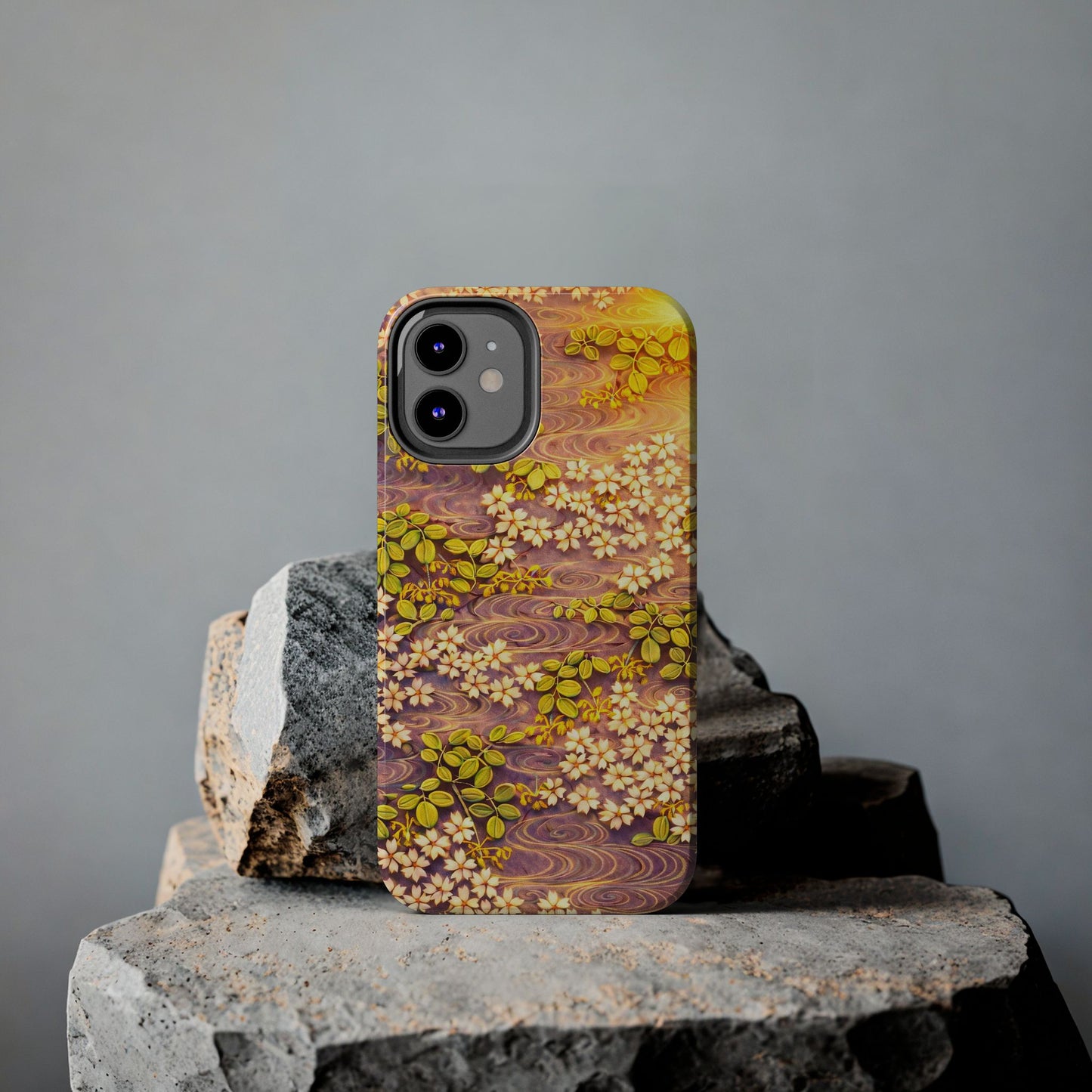 Sakura River Morning Light Phone Case – Japanese Chiyogami Inspired