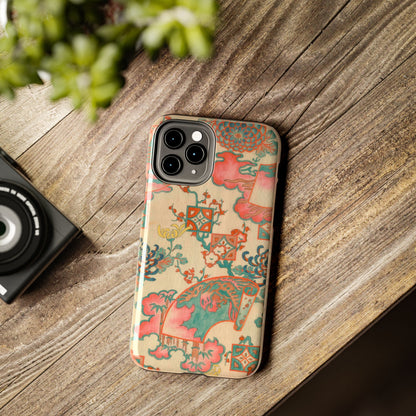 Meiji Era Fan & Chrysanthemum Phone Case | 1901 Zuan Hyakushu | Japanese Art