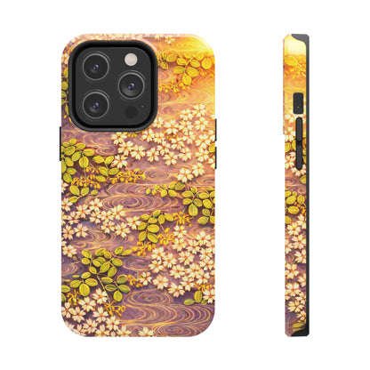 Sakura River Morning Light Phone Case – Japanese Chiyogami Inspired