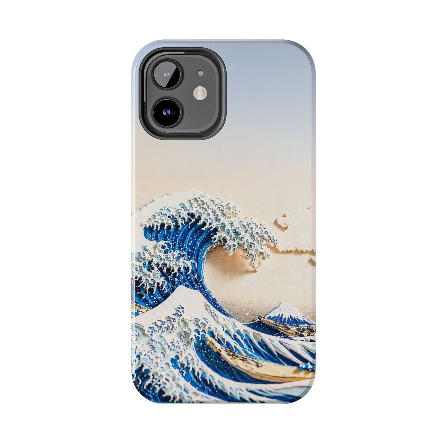 Japanese Great Wave Morning Glow Phone Case | Hokusai 3D Art | Edo Era Masterpiece