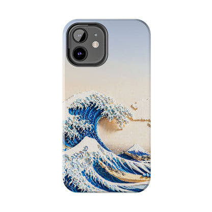 Japanese Great Wave Morning Glow Phone Case | Hokusai 3D Art | Edo Era Masterpiece