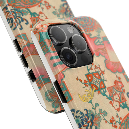Meiji Era Fan & Chrysanthemum Phone Case | 1901 Zuan Hyakushu | Japanese Art