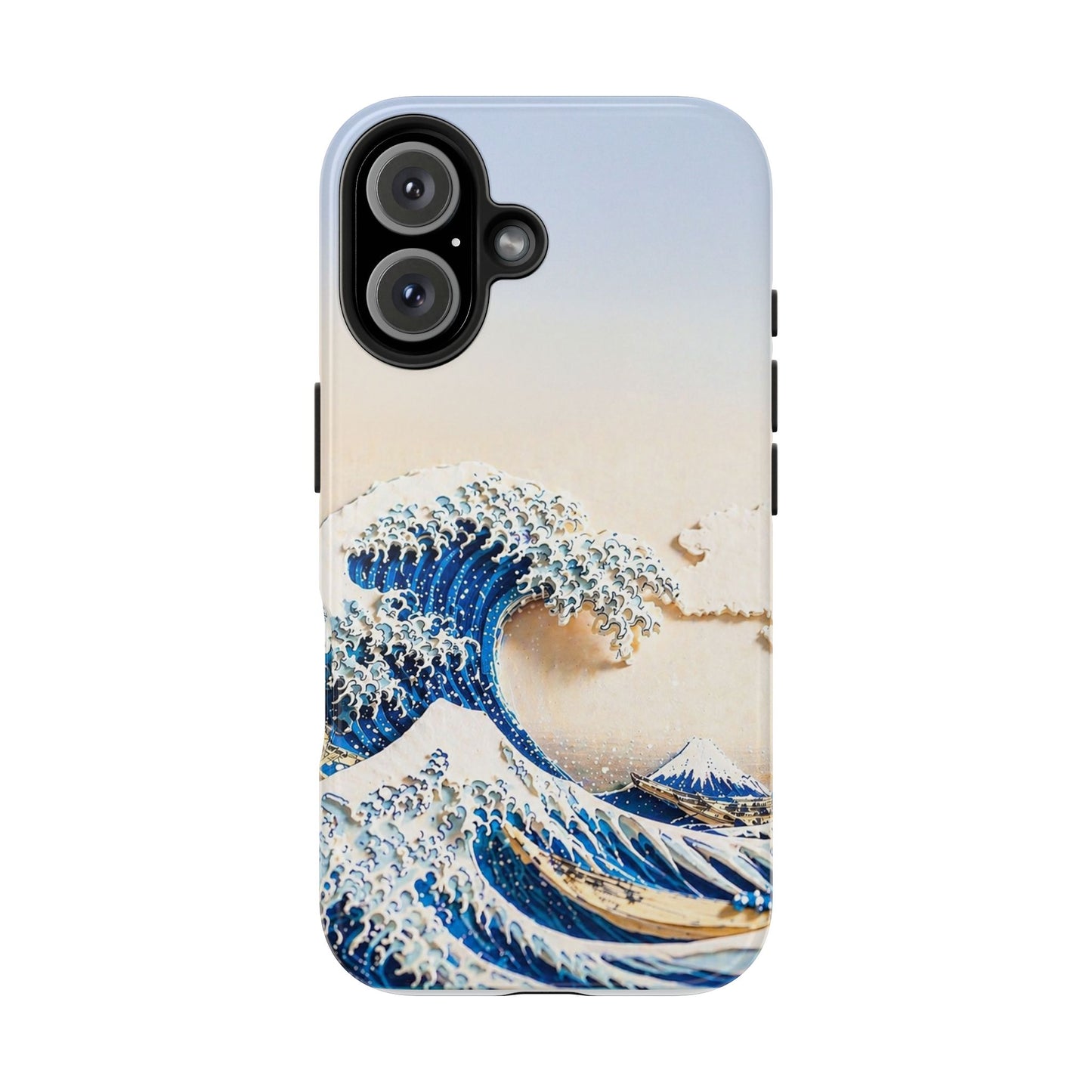 Japanese Great Wave Morning Glow Phone Case | Hokusai 3D Art | Edo Era Masterpiece