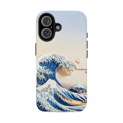 Japanese Great Wave Morning Glow Phone Case | Hokusai 3D Art | Edo Era Masterpiece