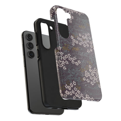 Meiji Era Sakura River Phone Case | 1901 Zuan Hyakushu | Wisteria Purple Japanese Art