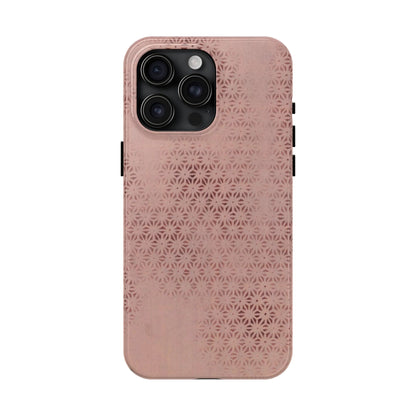 Taisho Era Pink Asanoha Phone Case | 1926 Japanese Chiyogami Art | Hemp Leaf Pattern