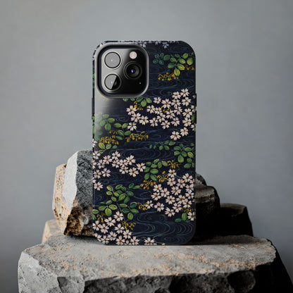 Sakura River Night Phone Case – Japanese Chiyogami Inspired Design