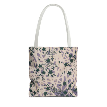 Meiji Era Bamboo & Flower Tote Bag | 1901 Zuan Hyakushu | Purple & Green Japanese Art