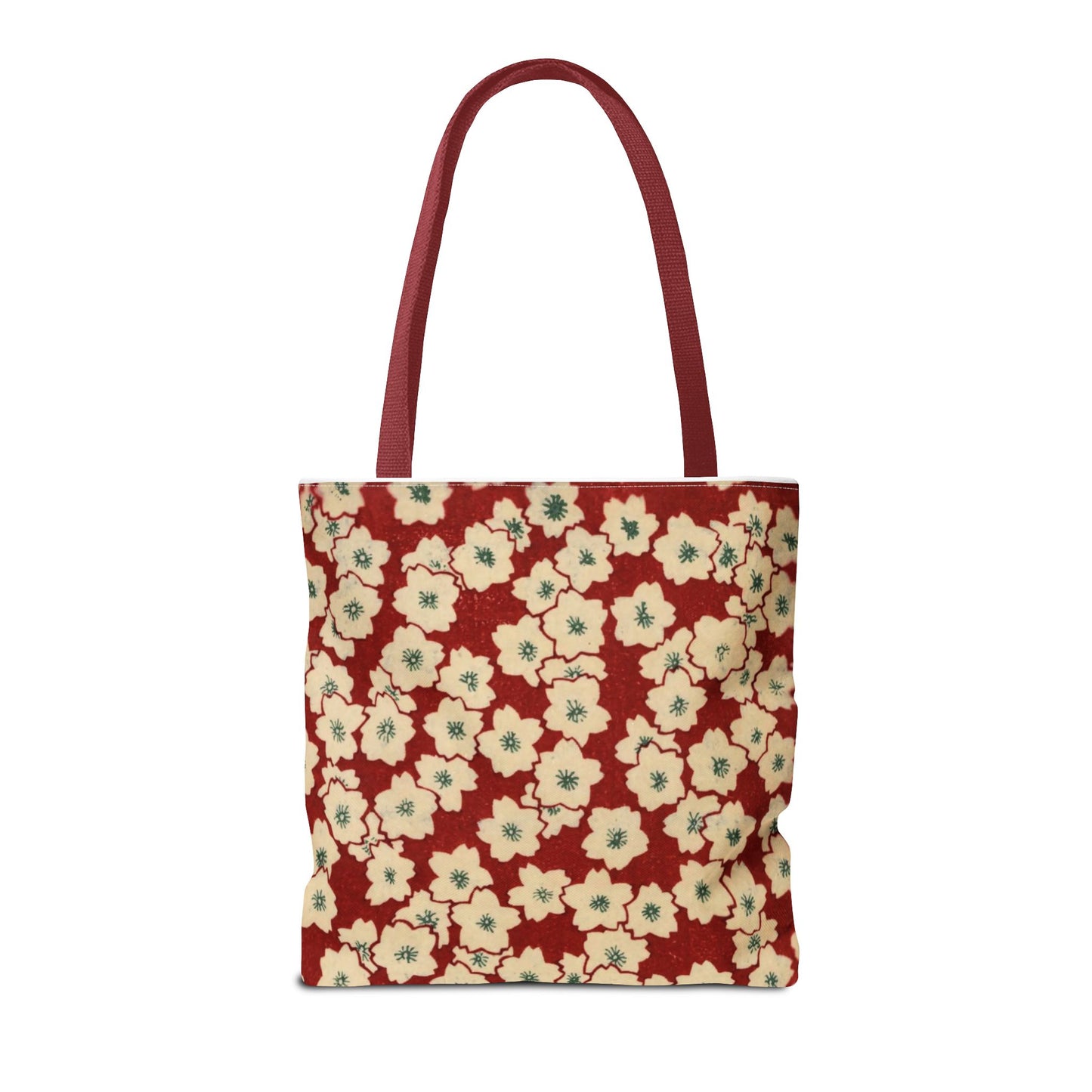 Japanese Sakura Tote Bag - Taisho Era Chiyogami Washi Pattern Vintage Design