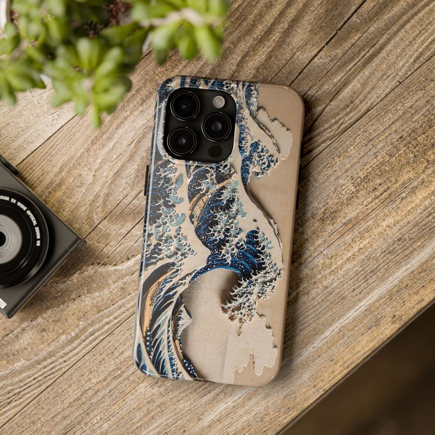 Great Wave 3D Shadow Relief Tough Phone Case – Hokusai Japanese Art