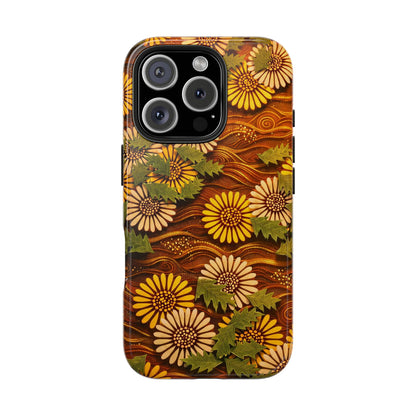 Japanese Dandelion Sunset Glow Tough Phone Case | Kamisaka Sekka 1901 | Meiji Era Art