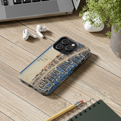 浮世絵ブリッジ・ミニマルスマホケース Ukiyo-e Bridge Minimalist Phone Case