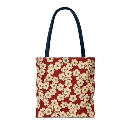 Japanese Sakura Tote Bag - Taisho Era Chiyogami Washi Pattern Vintage Design