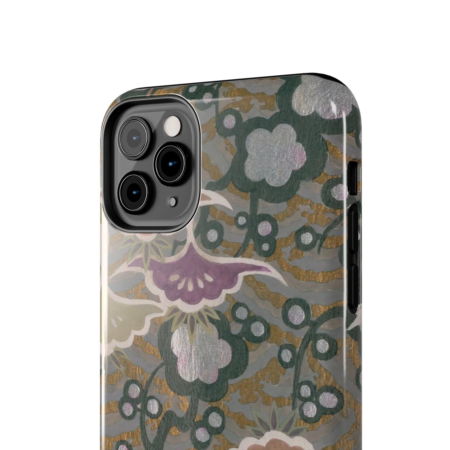 Meiji Era Dancing Cranes & Plum Phone Case | 1901 Zuan Hyakushu | Gold & Silver Japanese Art