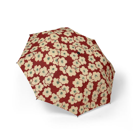 Taisho Umbrella Tales | 1926 Elegant Sakura Umbrella | Vintage Chiyogami Art
