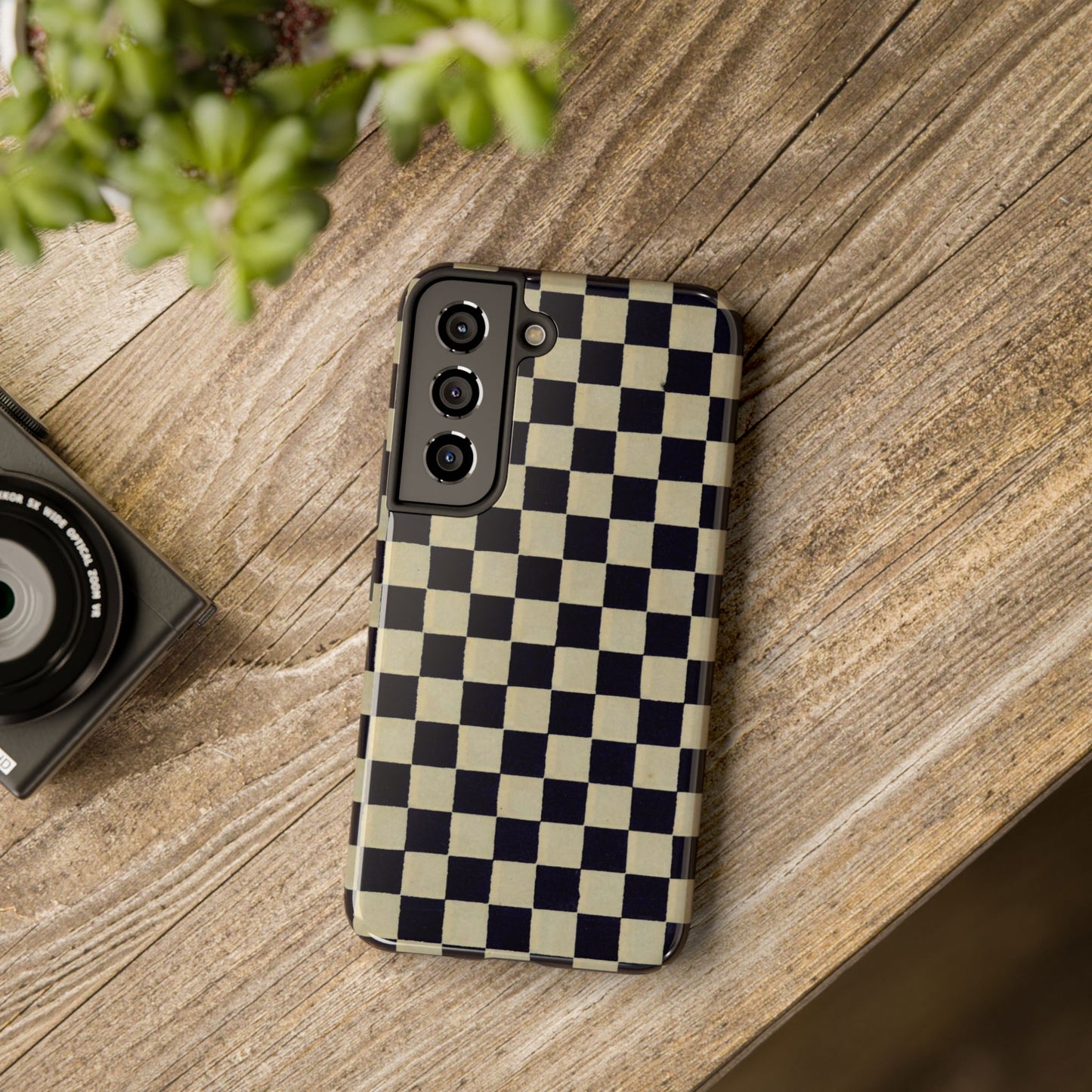 Ichimatsu Check Phone Case | Japanese Chiyogami Art | Taisho Modern Design 1926