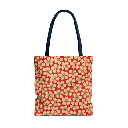 Meiji Era Sakura Blossom Tote Bag | "Chiyogami Mihon" Japanese Archive Art | Red & White Floral