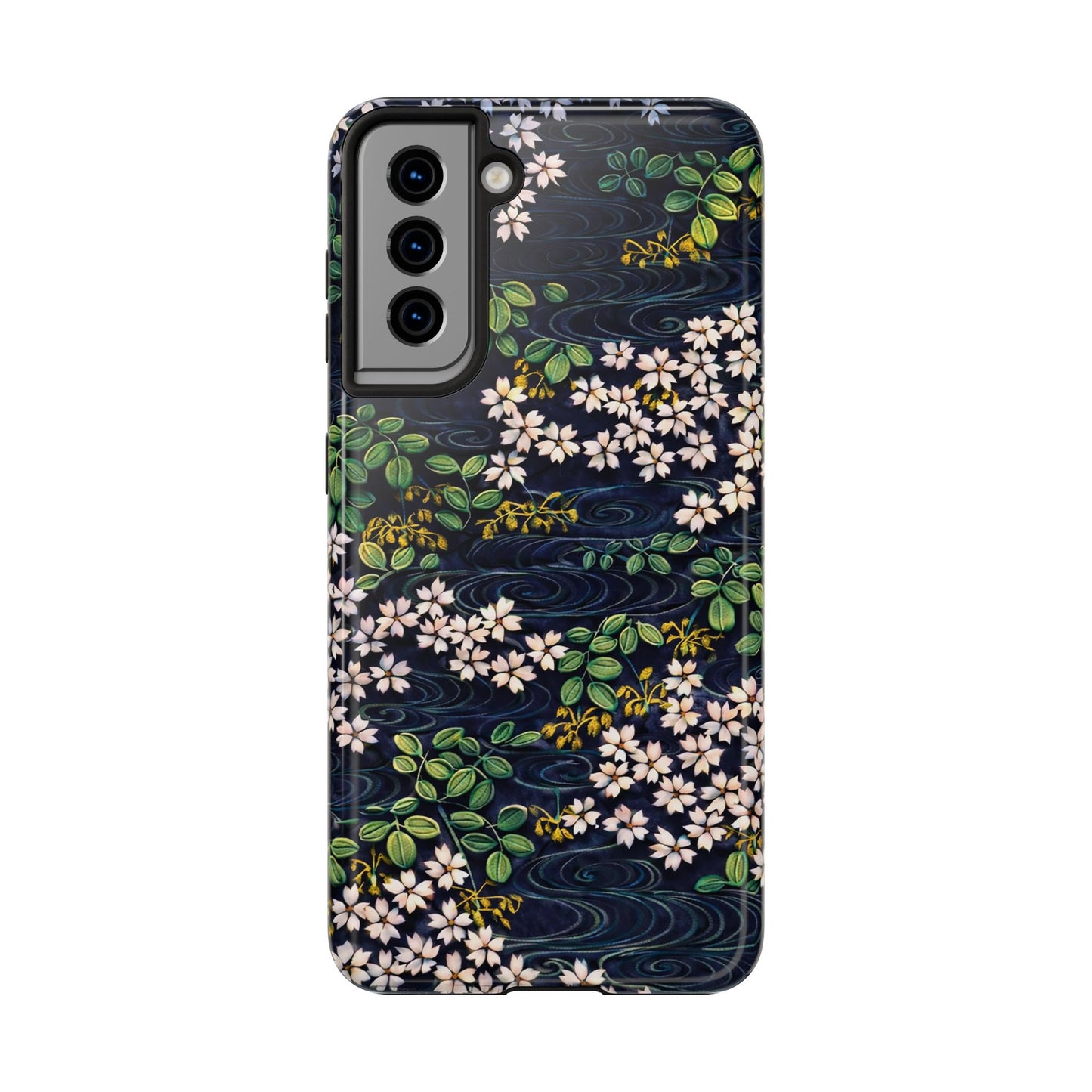 Sakura River Night Phone Case – Japanese Chiyogami Inspired Design