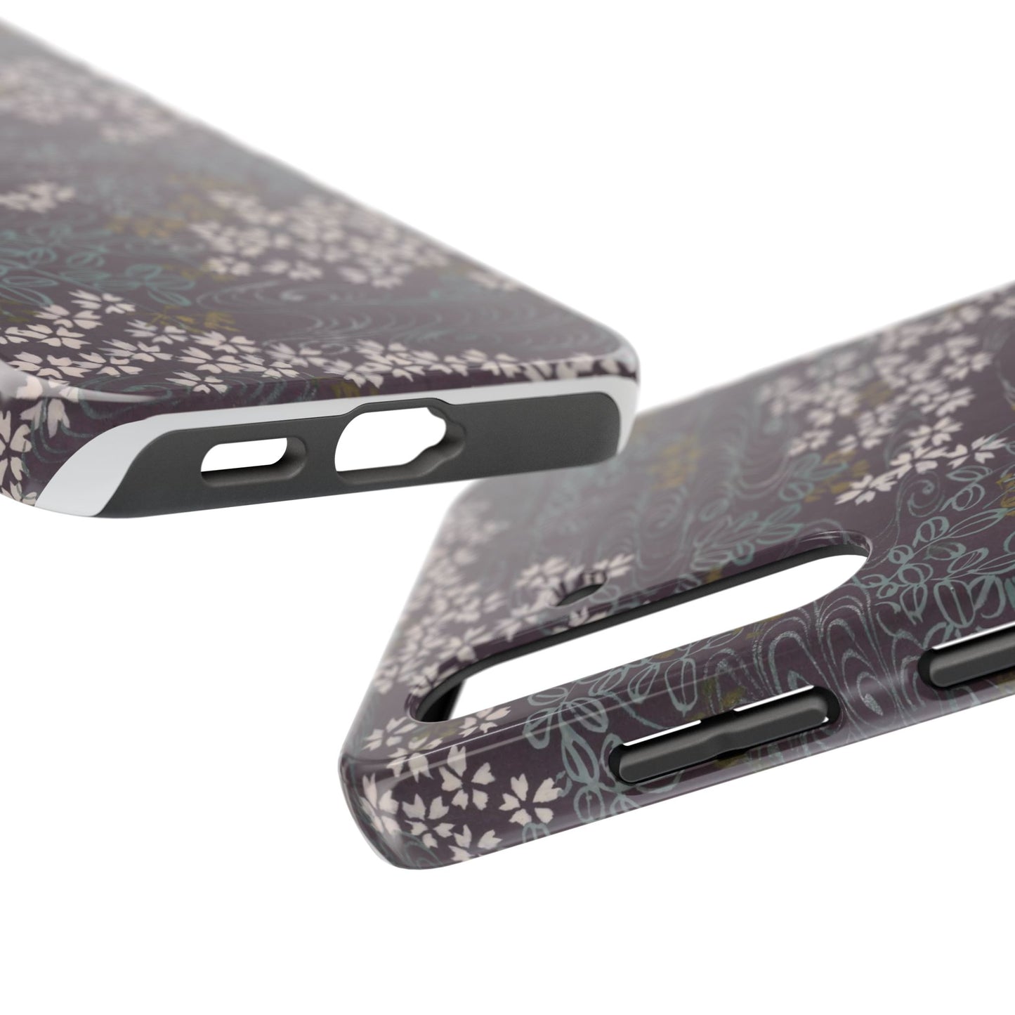 Meiji Era Sakura River Phone Case | 1901 Zuan Hyakushu | Wisteria Purple Japanese Art