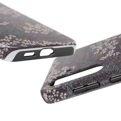 Meiji Era Sakura River Phone Case | 1901 Zuan Hyakushu | Wisteria Purple Japanese Art