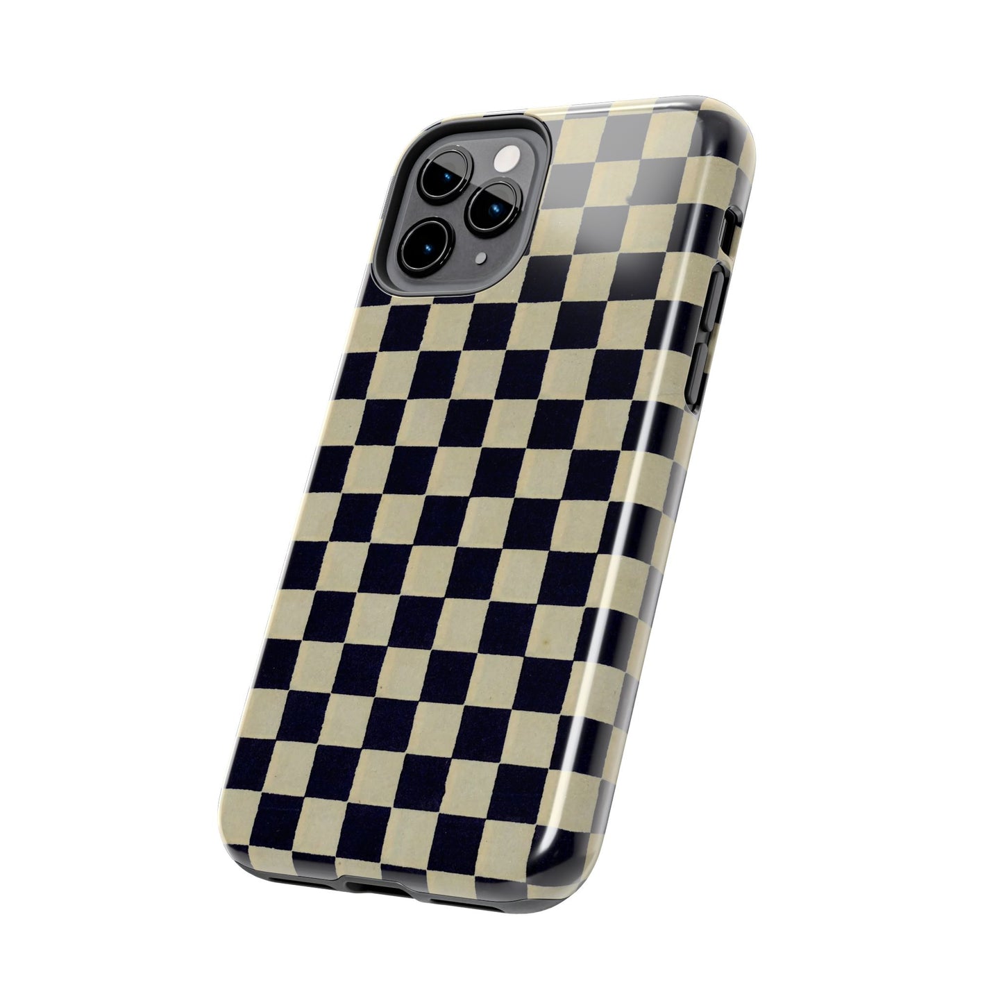 Ichimatsu Check Phone Case | Japanese Chiyogami Art | Taisho Modern Design 1926