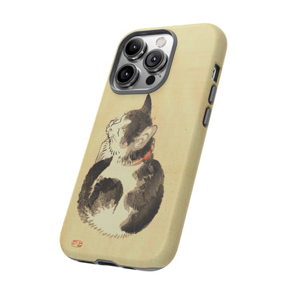 Sleeping Cat iPhone Case | Meiji Era Japanese Ink Painting | Ukiyo-e Art Phone Case | Vintage Japan Cat Gift