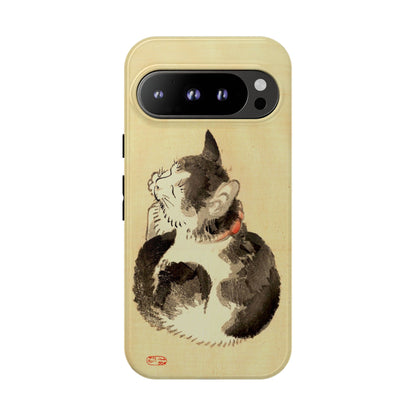 Sleeping Cat iPhone Case | Meiji Era Japanese Ink Painting | Ukiyo-e Art Phone Case | Vintage Japan Cat Gift
