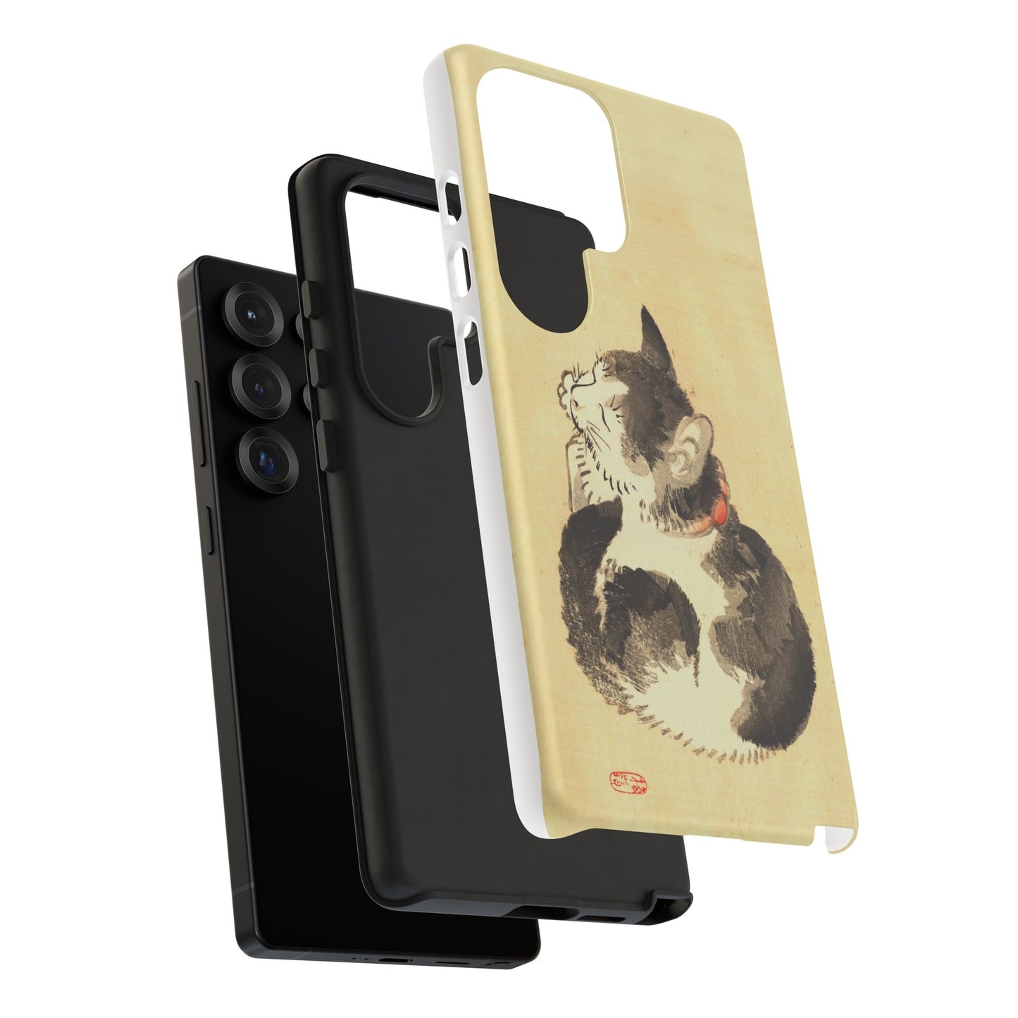 Sleeping Cat iPhone Case | Meiji Era Japanese Ink Painting | Ukiyo-e Art Phone Case | Vintage Japan Cat Gift