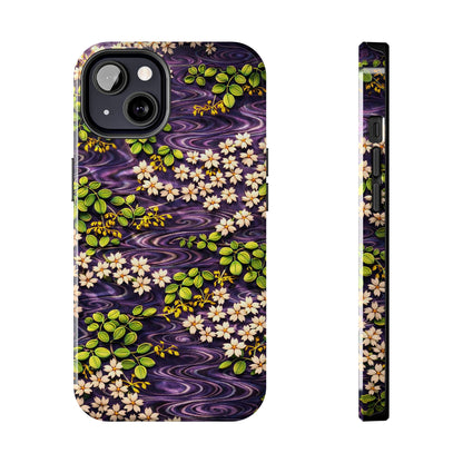Sakura River Phone Case – Japanese Chiyogami Inspired Design