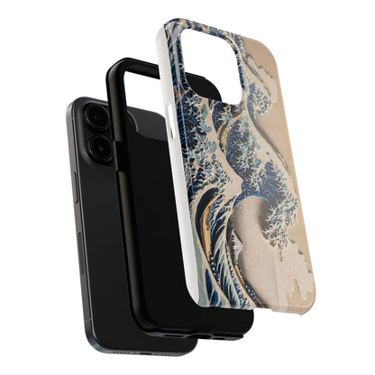 Great Wave 3D Shadow Relief Tough Phone Case – Hokusai Japanese Art