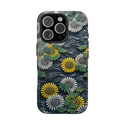 Japanese Dandelion Moonlight Tough Phone Case | Kamisaka Sekka 1901 | Meiji Era Art