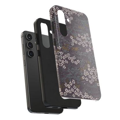 Meiji Era Sakura River Phone Case | 1901 Zuan Hyakushu | Wisteria Purple Japanese Art