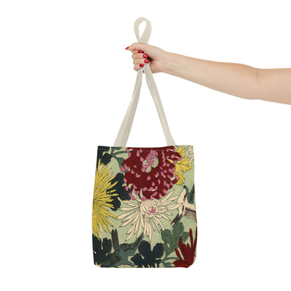 Japanese Chiyogami Floral Tote Bag – Traditional Washi Pattern Inspired by Taisho Era Design