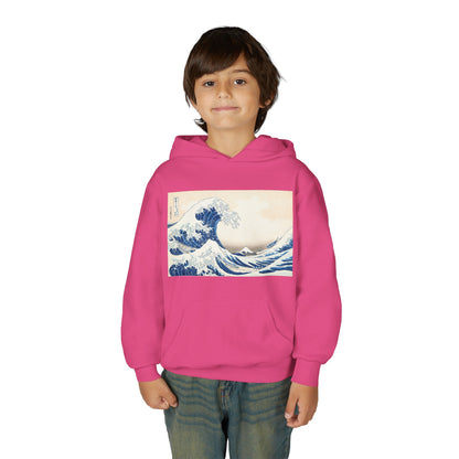 Great Wave off Kanagawa Kids Hoodie - Hokusai Japanese Art Youth Sweatshirt