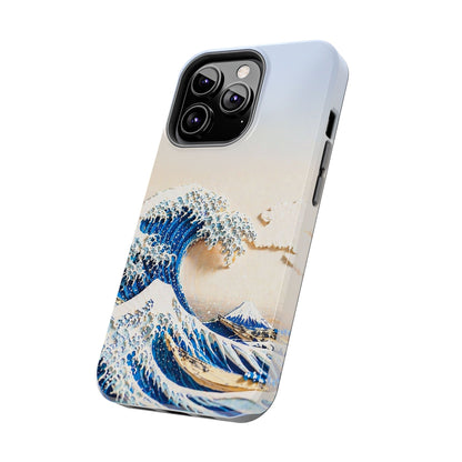 Japanese Great Wave Morning Glow Phone Case | Hokusai 3D Art | Edo Era Masterpiece