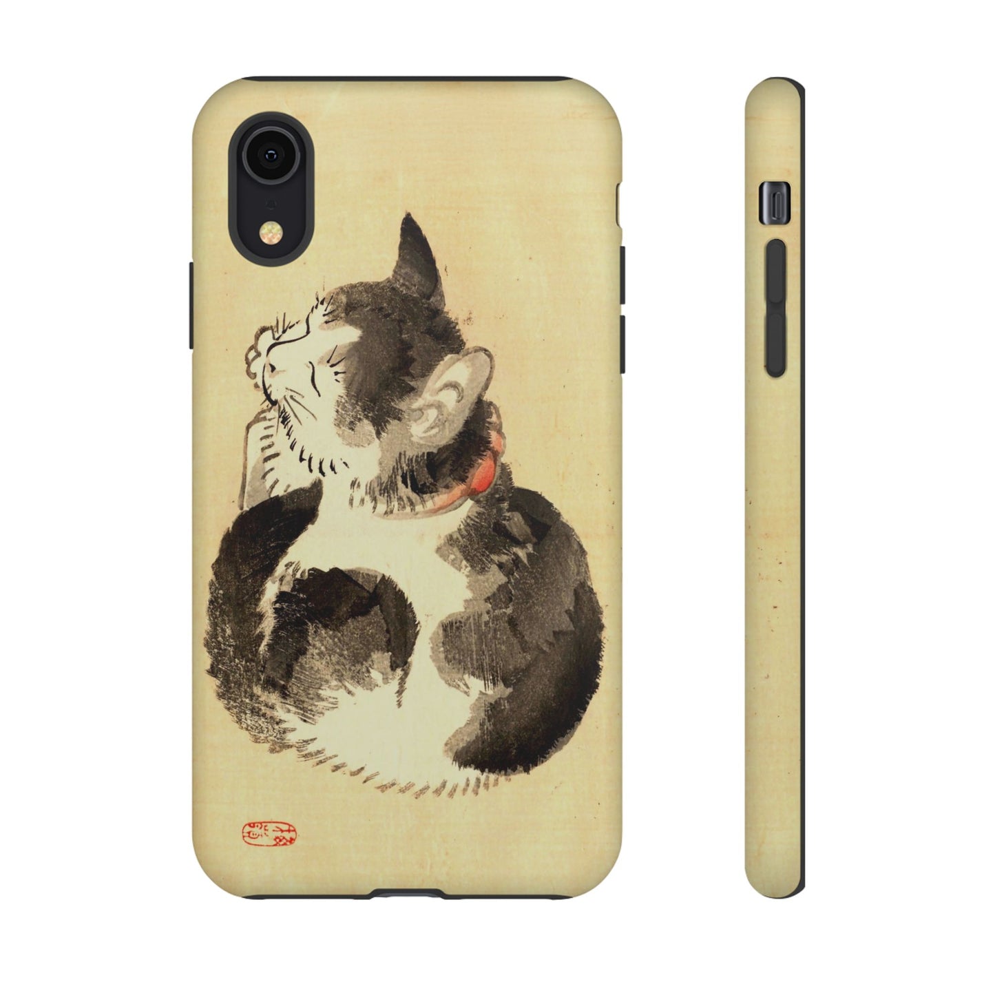 Sleeping Cat iPhone Case | Meiji Era Japanese Ink Painting | Ukiyo-e Art Phone Case | Vintage Japan Cat Gift